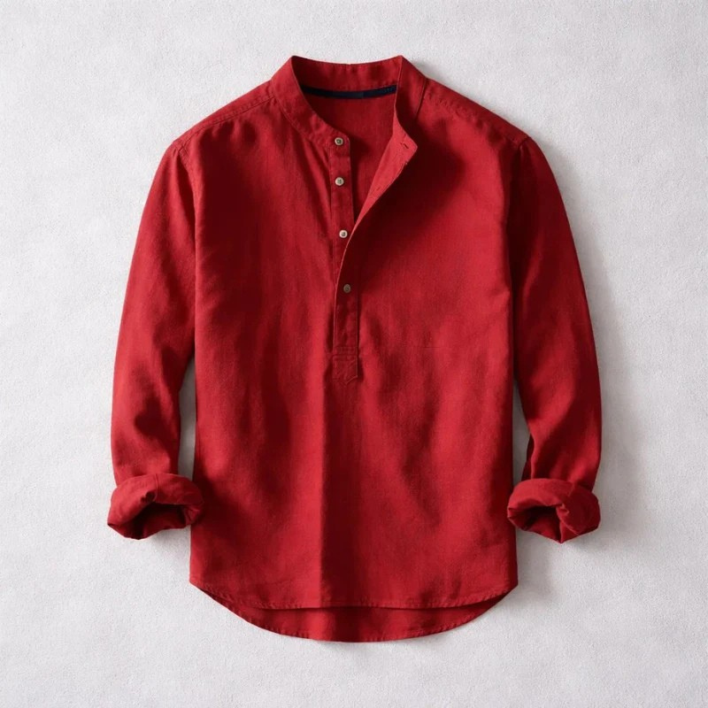 Errol Linen Henley Shirt