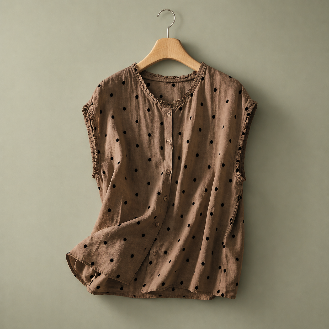 Marielle Linen Dot Blouse