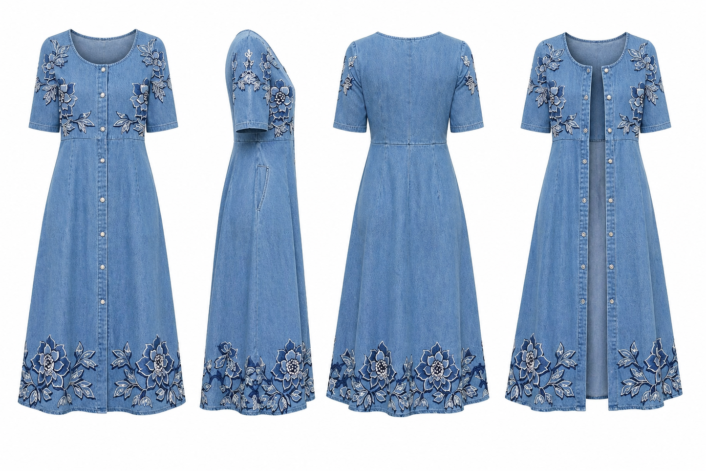 Vintage Floral Print Dress