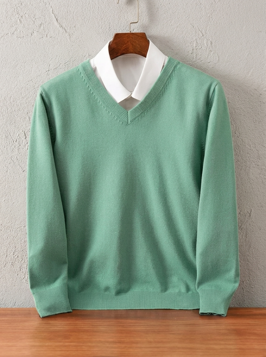 Crawford Cashmere V-Neck Jumper