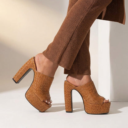 Nia Block-Heel Mules