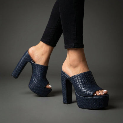Nia Block-Heel Mules