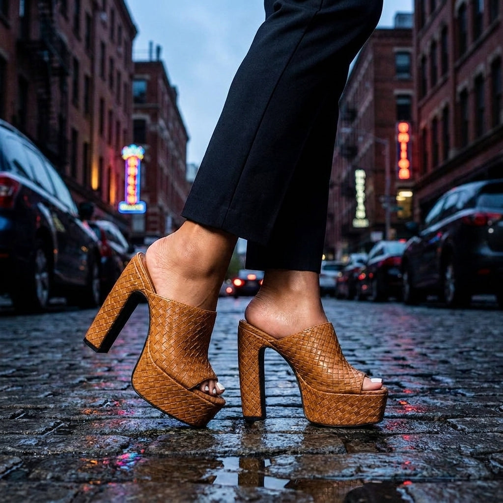 Nia Block-Heel Mules