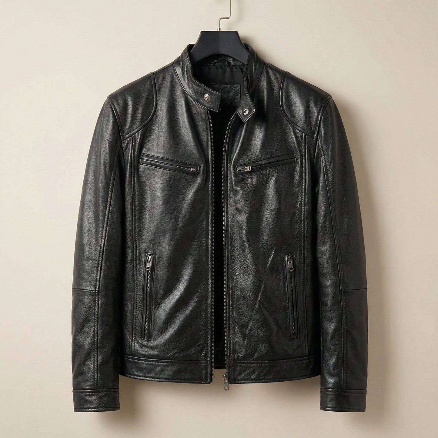 Lorenzo Leather Zip Jacket