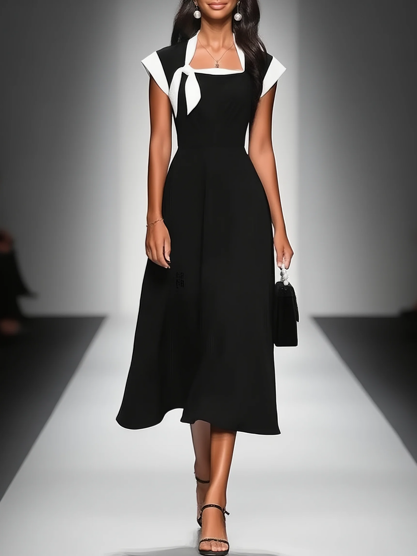 Maeve Colourblock Midi Dress