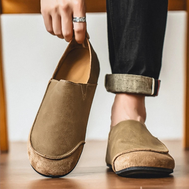Harland Suede & Leather Slip-Ons