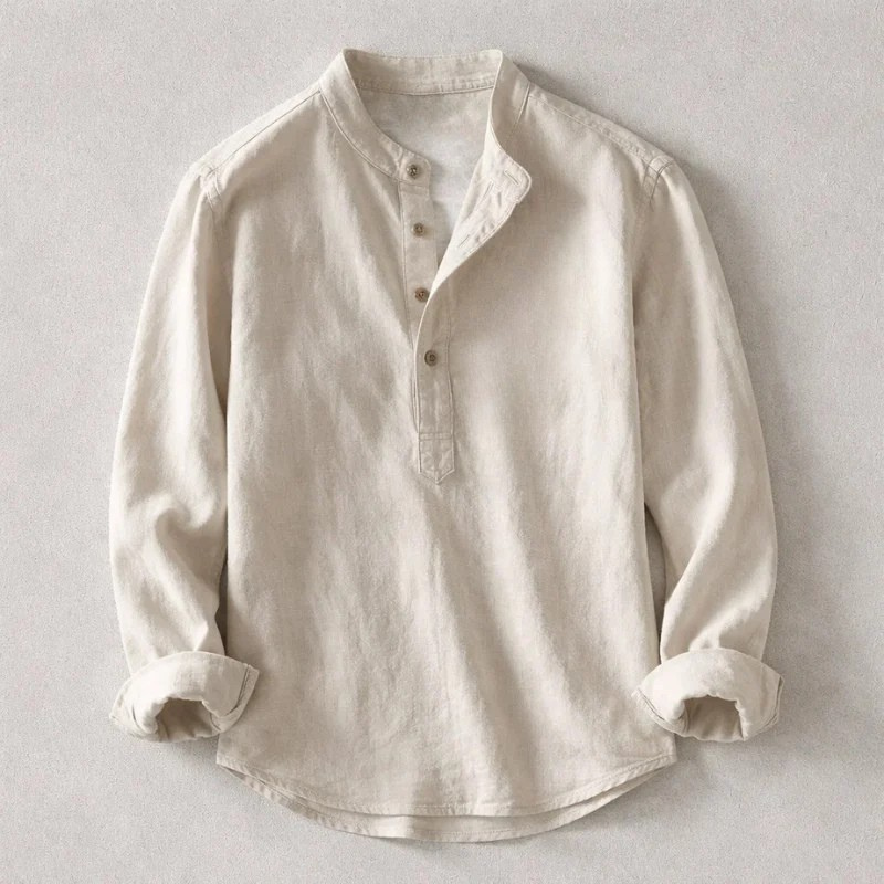 Errol Linen Henley Shirt