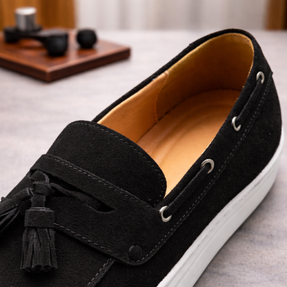 Suede Tassel Loafers