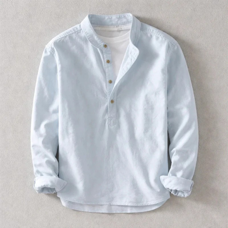 Errol Linen Henley Shirt