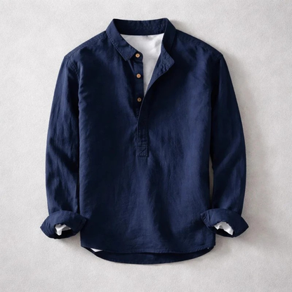 Errol Linen Henley Shirt