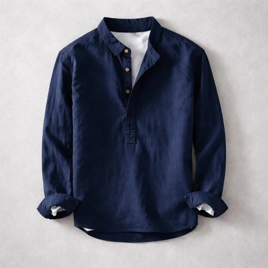 Errol Linen Henley Shirt
