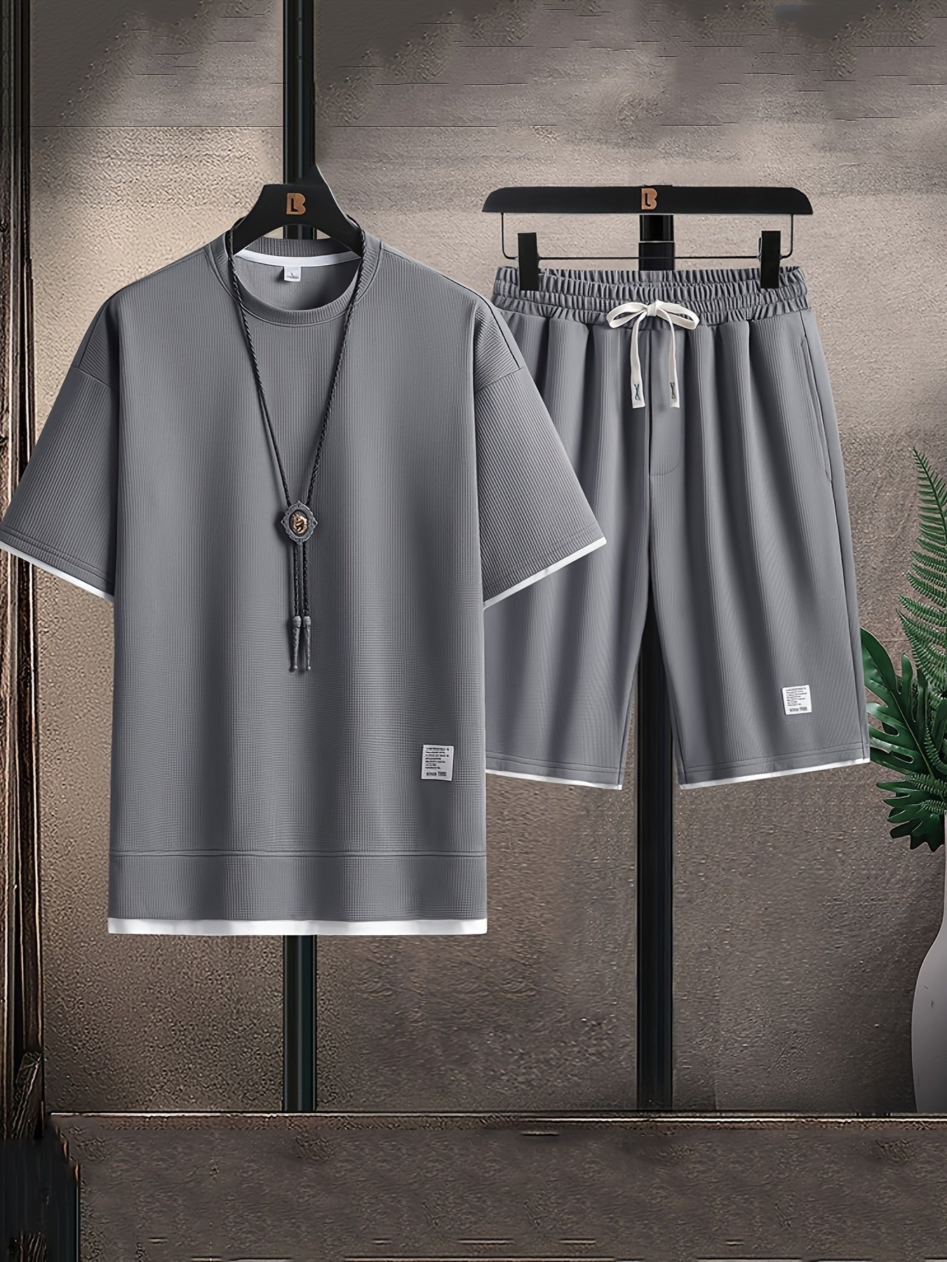Nolan Waffle-Knit Lounge Set