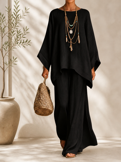 Celine™ | Elegant Linen Two-Piece Set