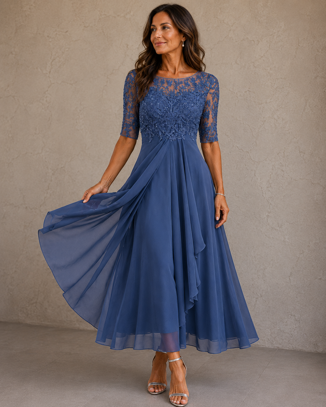 Arabella Lace Midi Dress