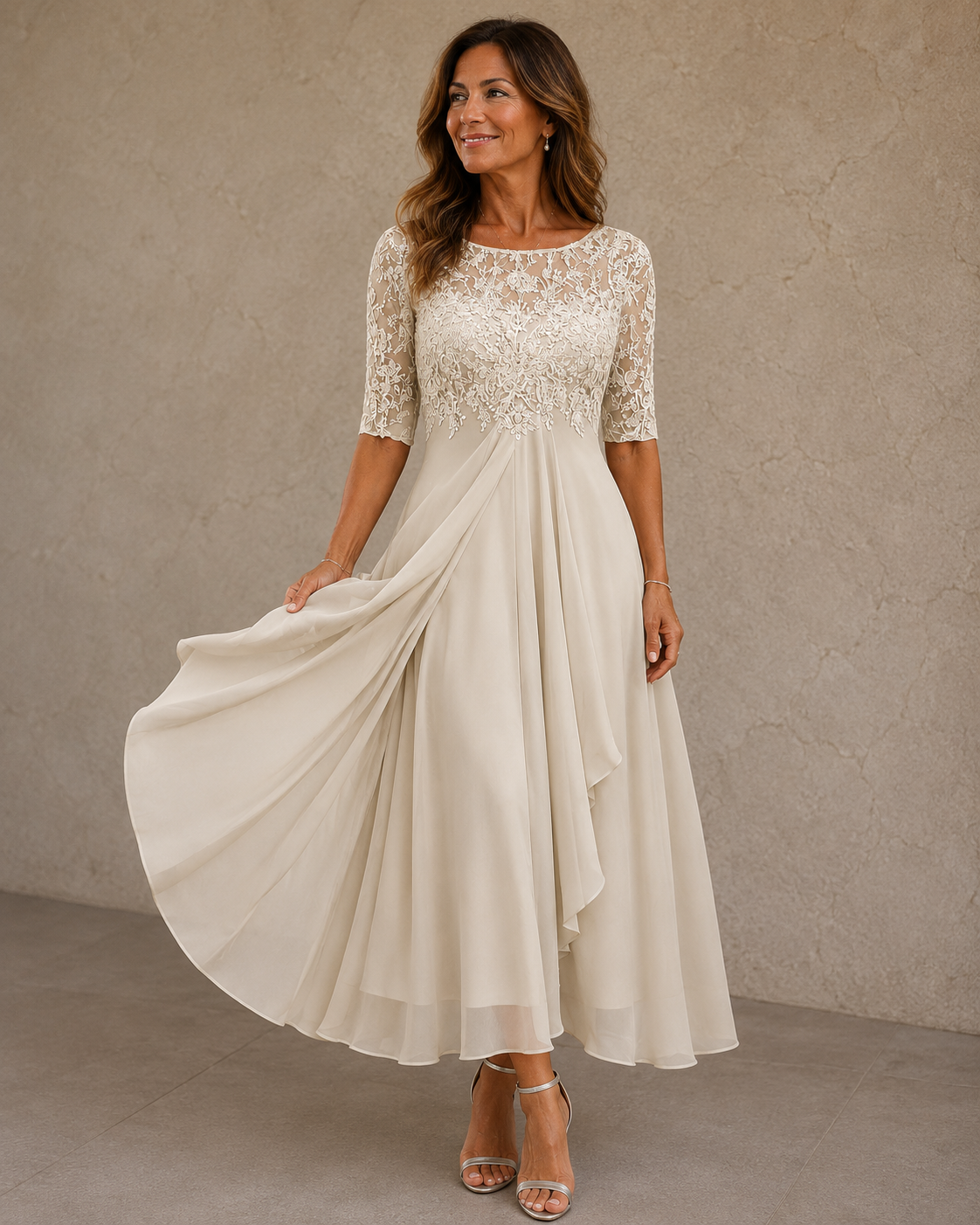 Arabella Lace Midi Dress