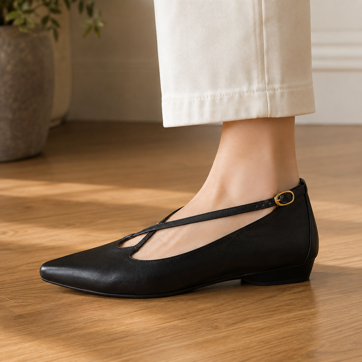 Aveline Leather Flats