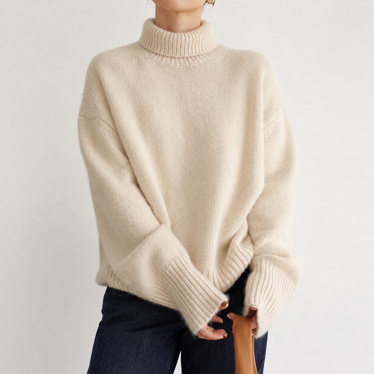 Isadora Cashmere Roll-Neck Jumper