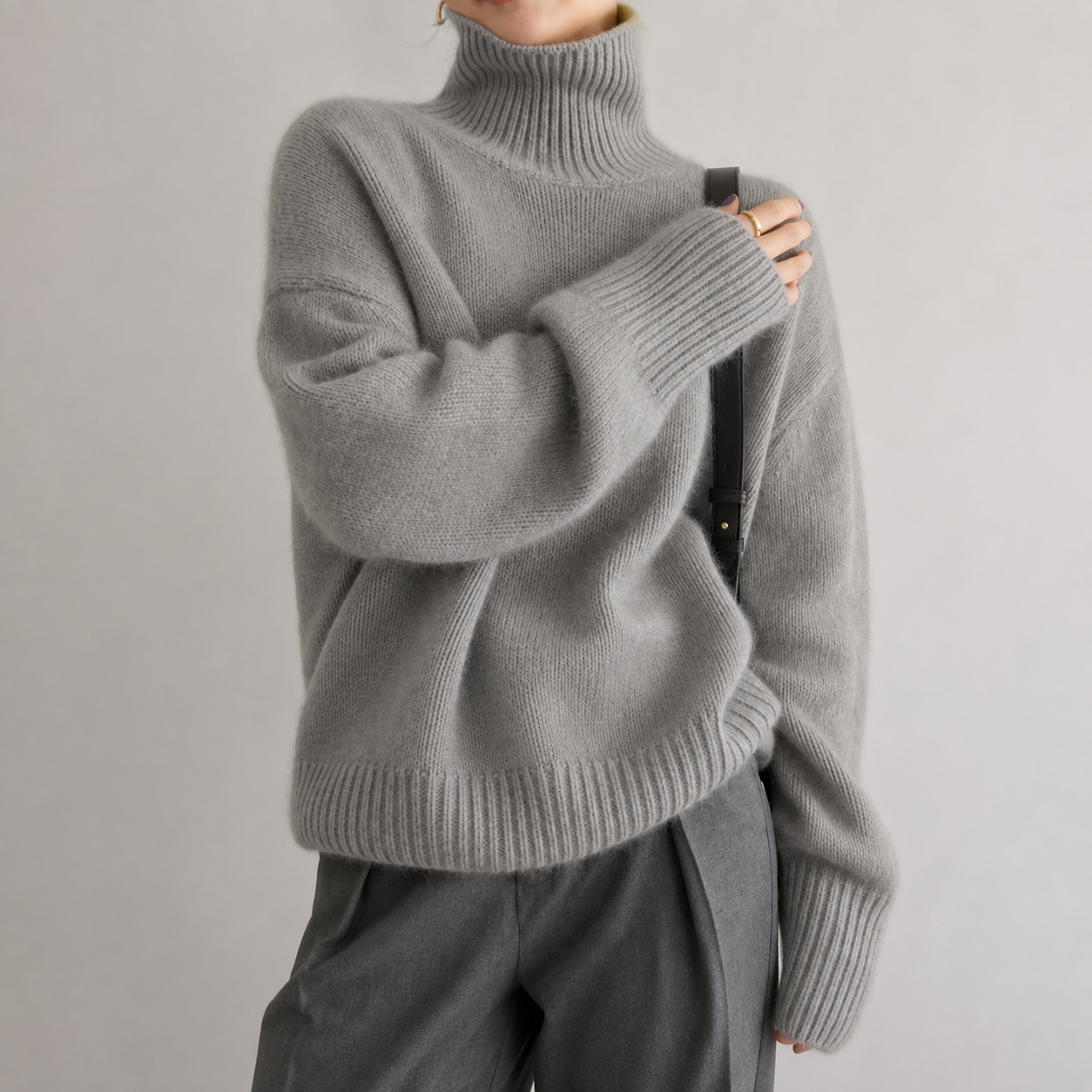 Isadora Cashmere Roll-Neck Jumper