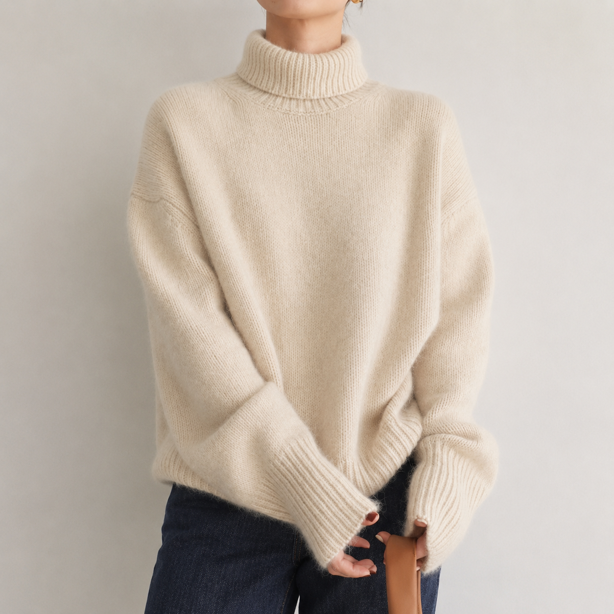 Isadora Cashmere Roll-Neck Jumper