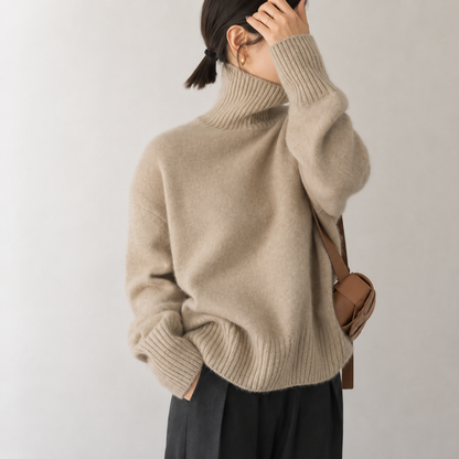 Isadora Cashmere Roll-Neck Jumper