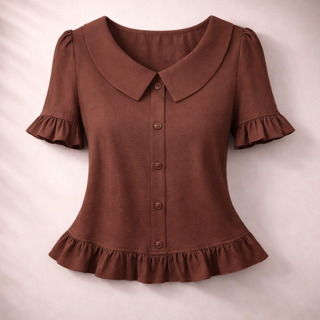 Sienna Collar Ruffle Blouse