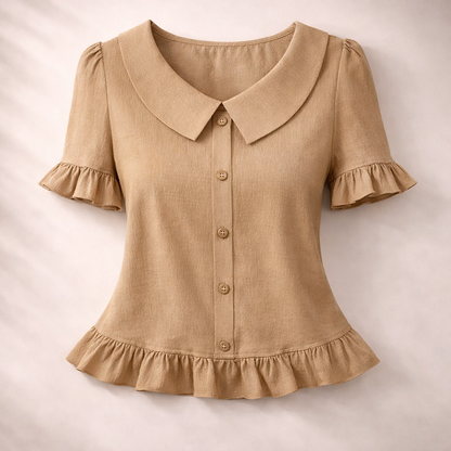 Sienna Collar Ruffle Blouse