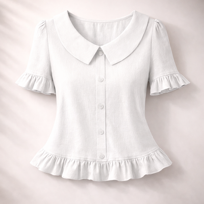 Sienna Collar Ruffle Blouse