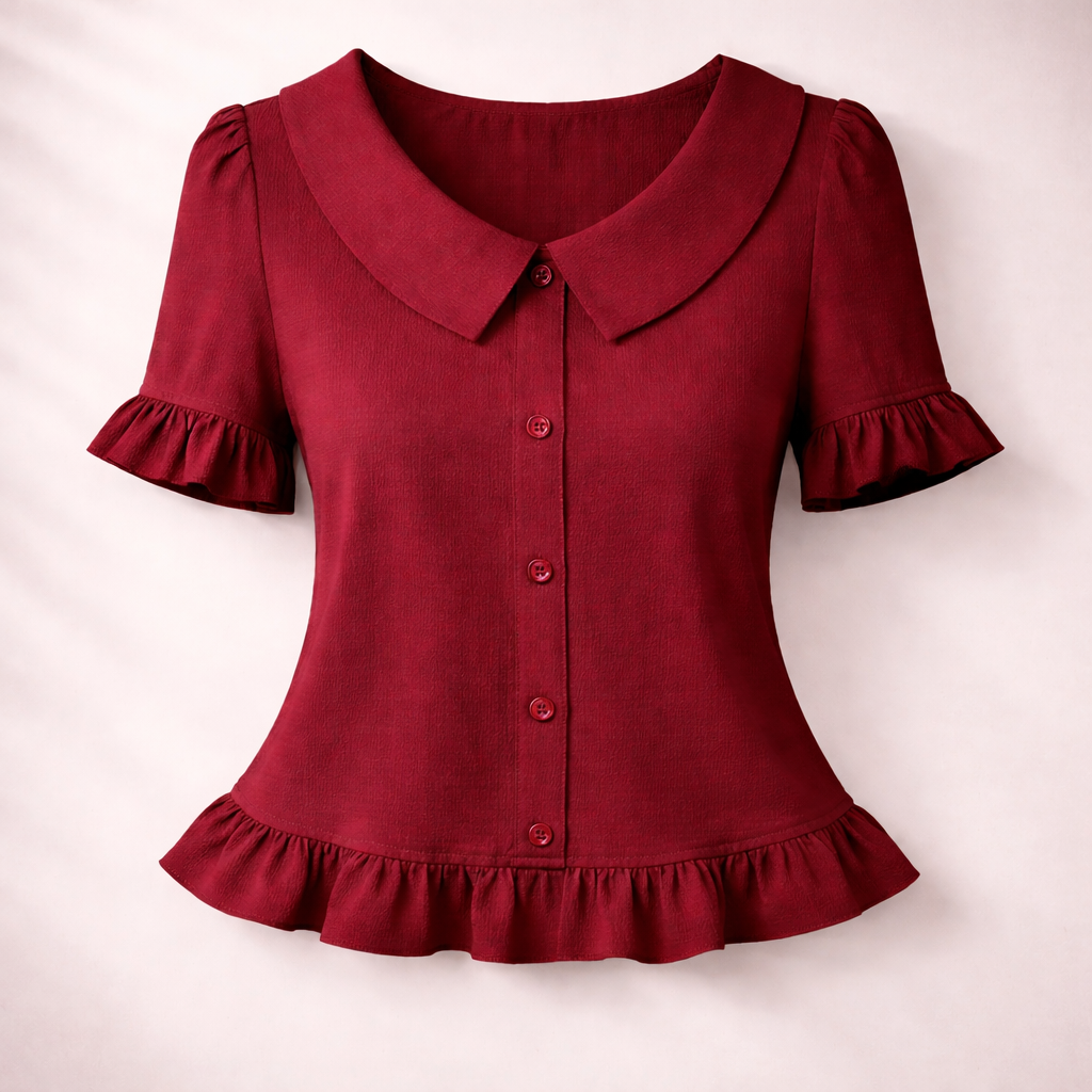 Sienna Collar Ruffle Blouse