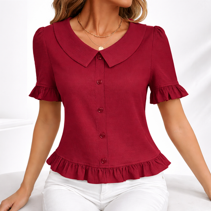 Sienna Collar Ruffle Blouse