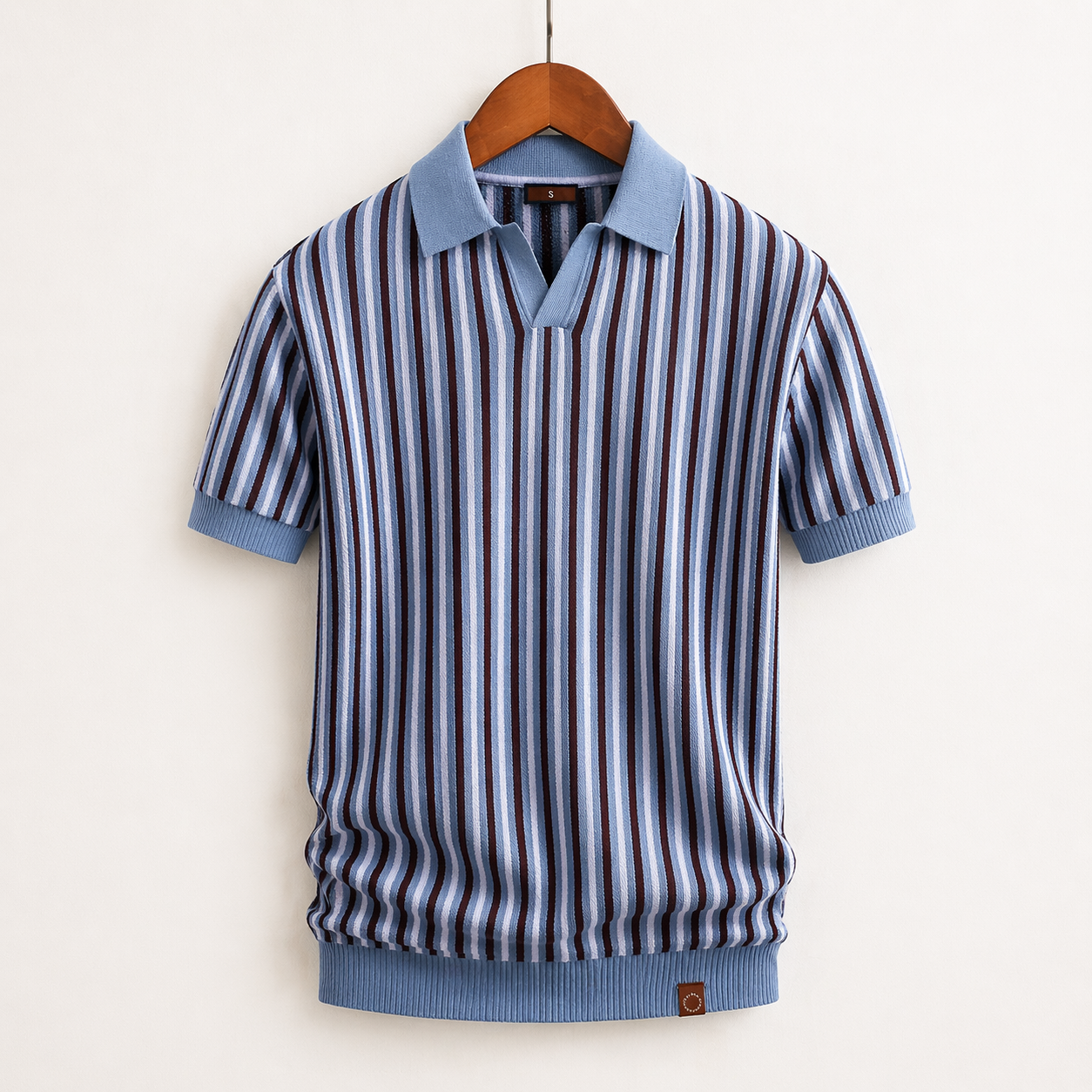 Riviera Stripe Knit Polo Shirt
