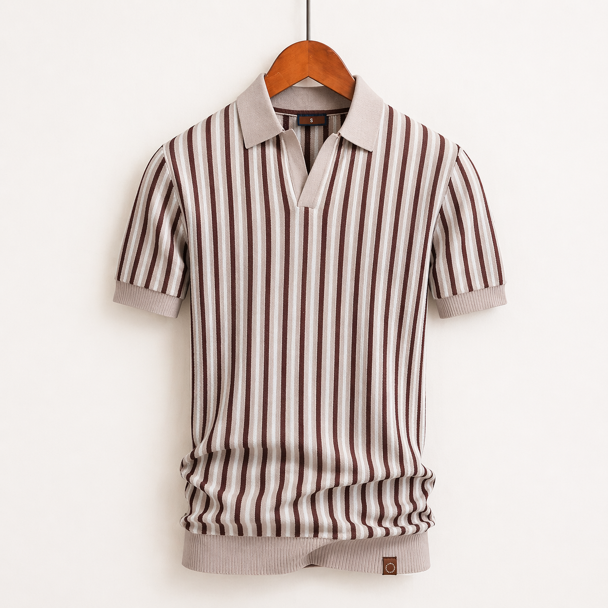 Riviera Stripe Knit Polo Shirt