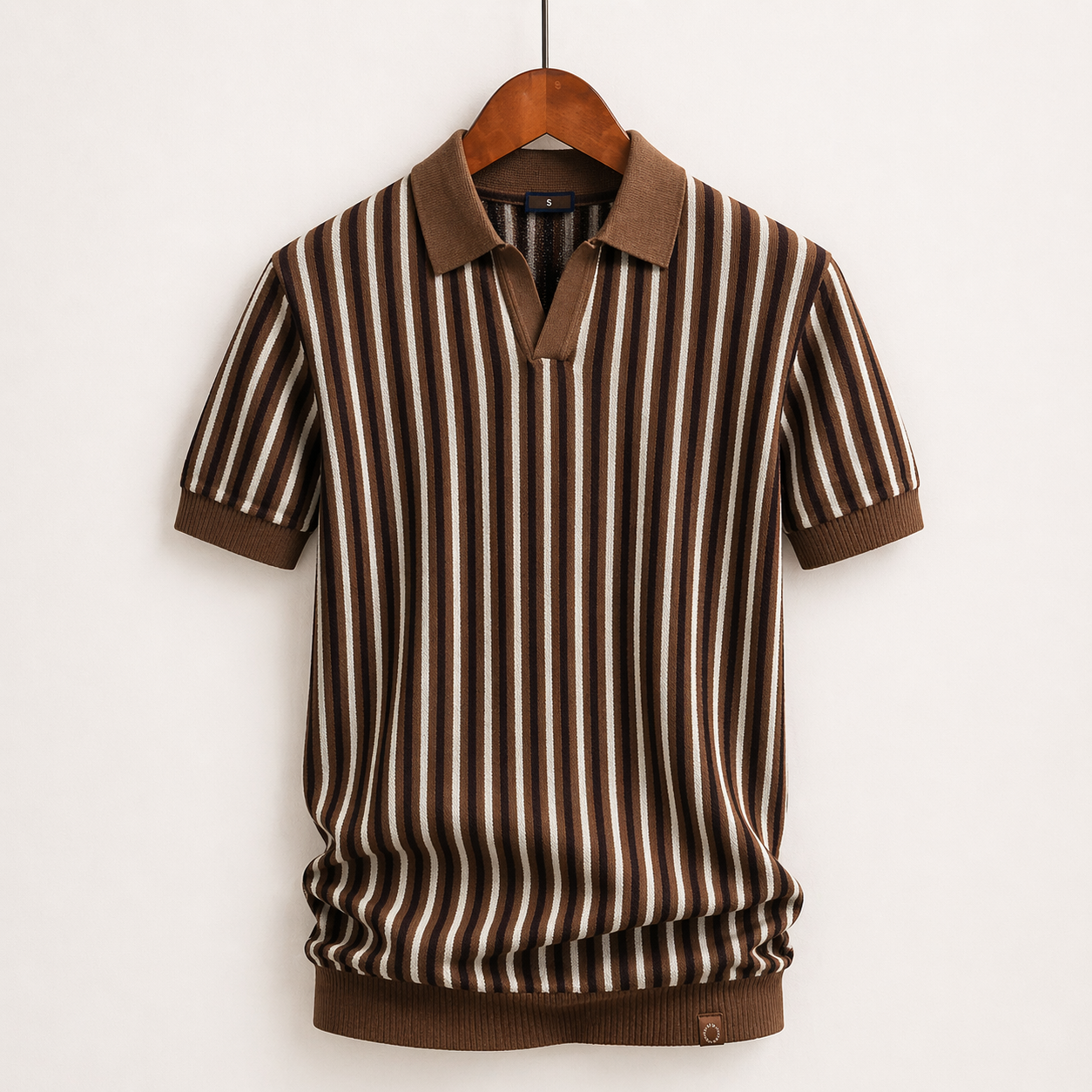 Riviera Stripe Knit Polo Shirt