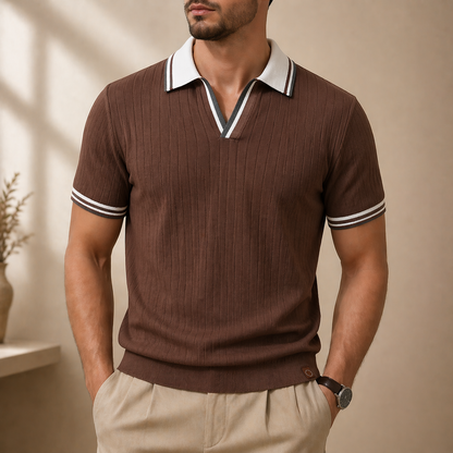 Harrington Knit Polo Shirt