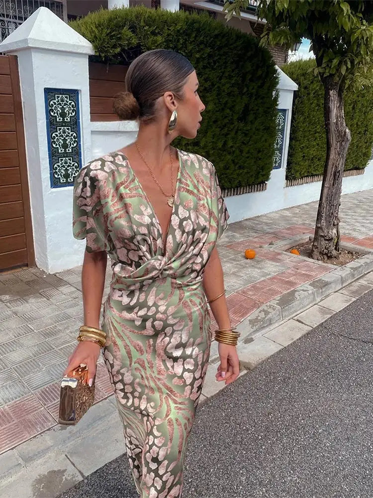 Saoirse Copper Midi Dress