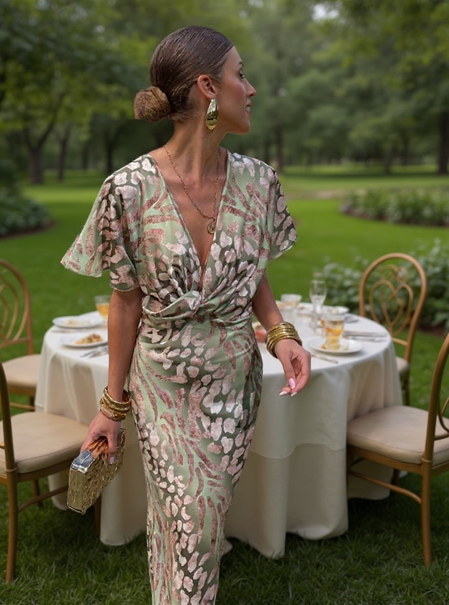 Saoirse Copper Midi Dress