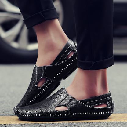 Hayden Woven Leather Sandals