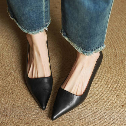 Elodie Leather Kitten Heels