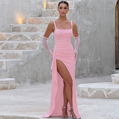 Vivienne Open-Back Slip Maxi Dress