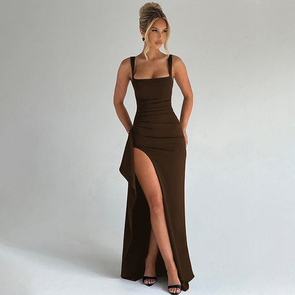 Vivienne Open-Back Slip Maxi Dress