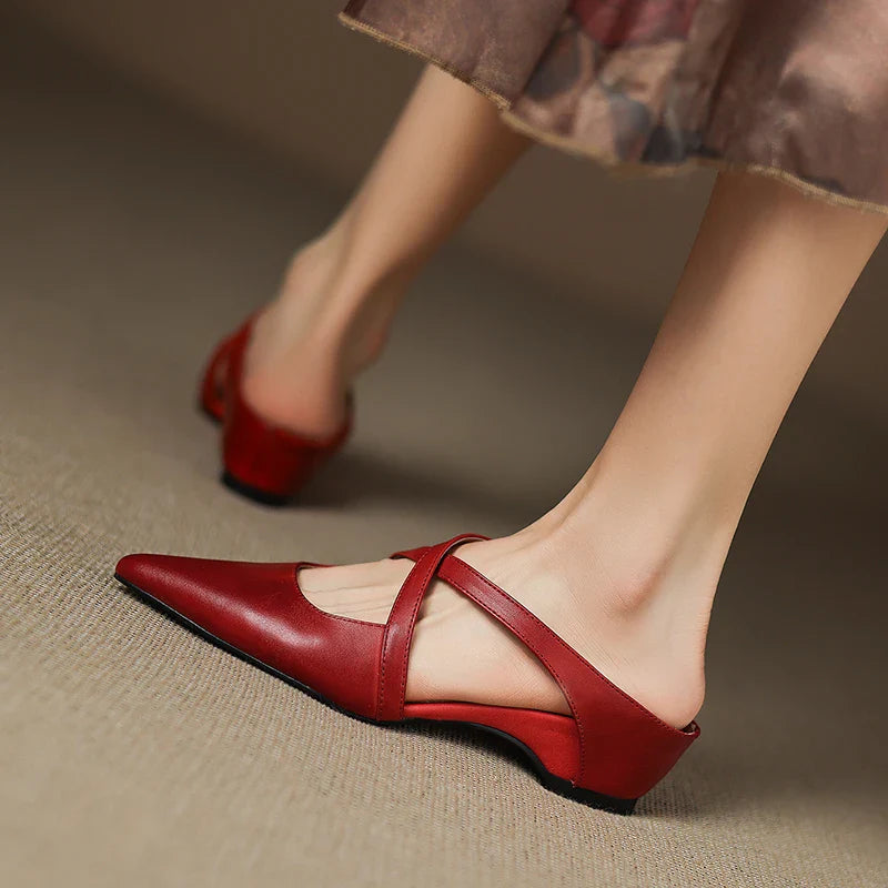 Delphine Leather Mules