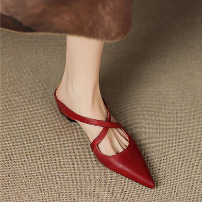 Delphine Leather Mules