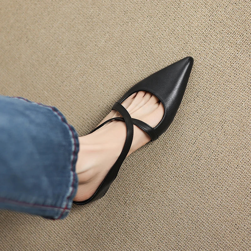 Delphine Leather Mules