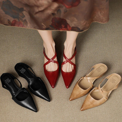 Delphine Leather Mules