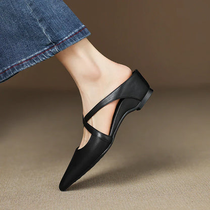 Delphine Leather Mules