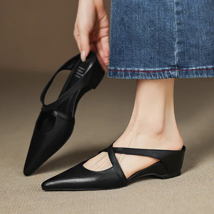 Delphine Leather Mules