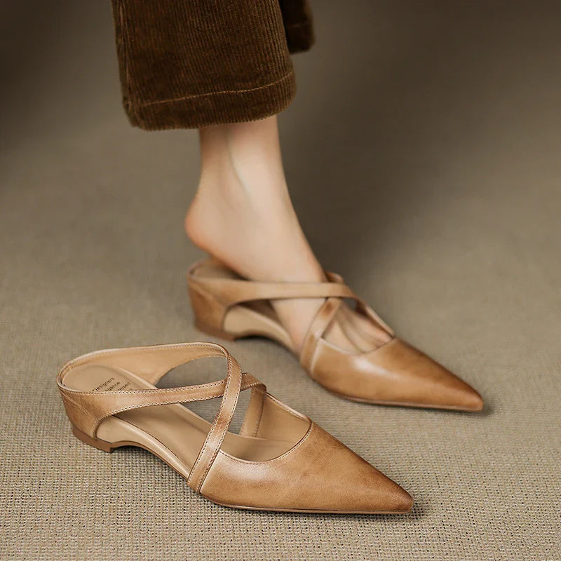 Delphine Leather Mules