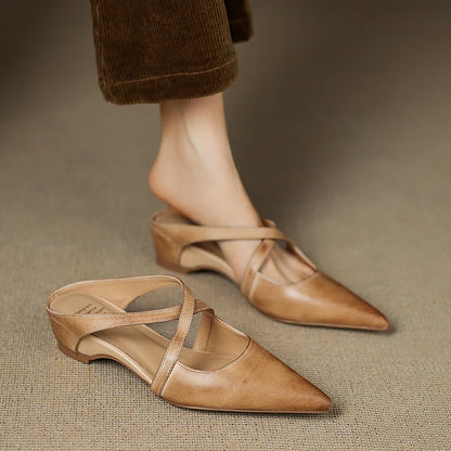 Delphine Leather Mules
