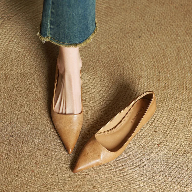Elodie Leather Kitten Heels