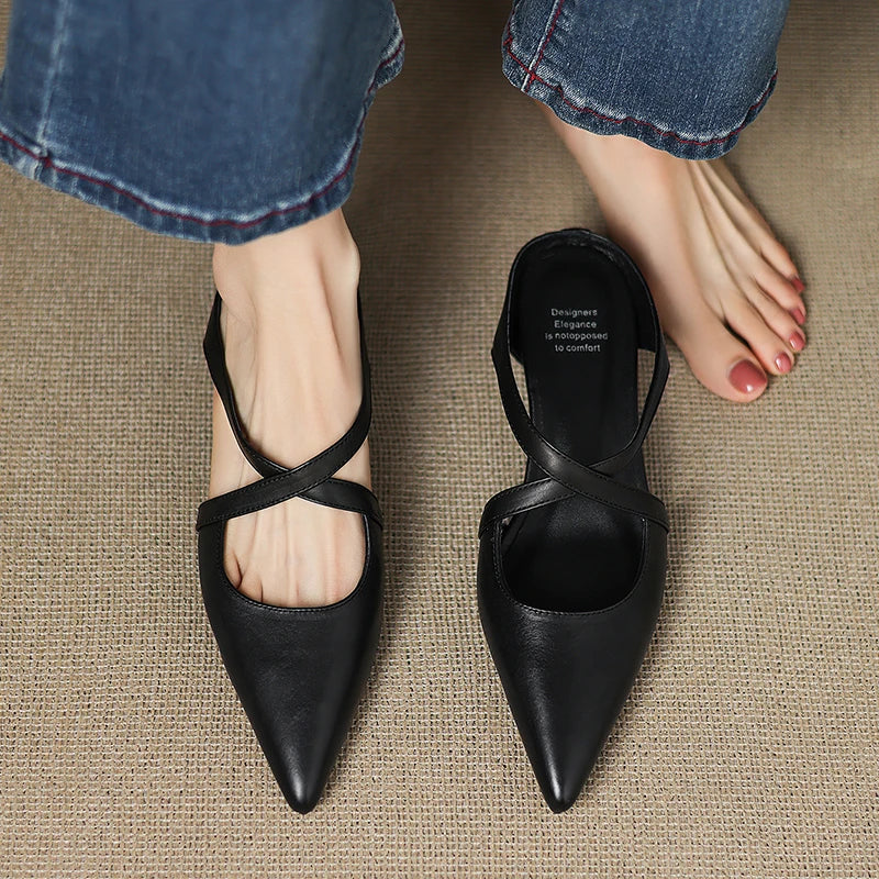 Delphine Leather Mules