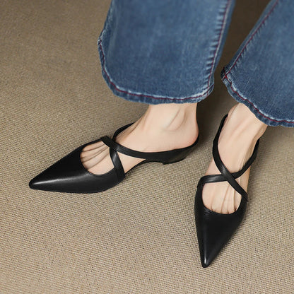 Delphine Leather Mules